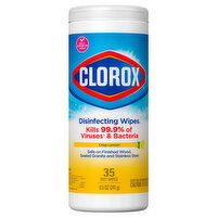 Clorox Disinfecting Wipes, Crisp Lemon - 35 Each 