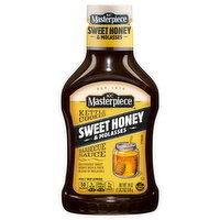 KC Masterpiece Barbecue Sauce, Sweet Honey & Molasses, Kettle Cooked - 18 Ounce 