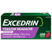 Excedrin Tension Headache, Aspirin-Free, Acetaminophen and Caffeine 500 mg/65 mg, Caplets