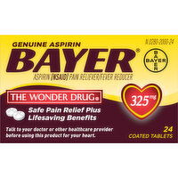 Bayer Aspirin, 325 mg, Coated Tablets - 24 Each 