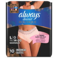 Always Discreet Underwear, L | G (14-20) Maximum - 10 Each 