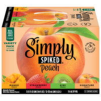 Simply Spiked Beer, Peach, Variety Pack - 12 Each 