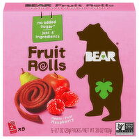 Bear Fruit Rolls, Apple-Pear-Raspberry - 5 Each 