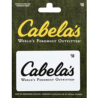 Cabela's Gift Card, $50 - 1 Each 