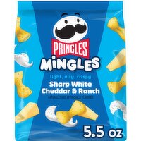 Pringles Puffed Snacks, Sharp White Cheddar and Ranch - 5.5 Ounce