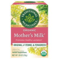 Traditional Medicinals Herbal Supplement, Organic, Original with Fennel & Fenugreek, Mother's Milk, Tea Bags - 16 Each 