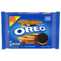 OREO Toffee Crunch Creme with Sugar Crystals Chocolate Sandwich Cookies, Family Size