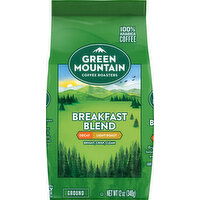 Green Mountain Coffee Roasters Coffee, 100% Arabica, Ground, Light Roast, Breakfast Blend, Decaf - 12 Ounce 