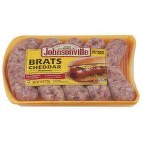 Johnsonville Bratwurst, Cheddar, Brats - 19 Ounce 