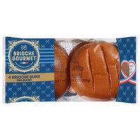 Brioche Gourmet Brioche Buns, Pre-Sliced - 4 Each 