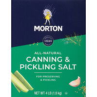 Morton Canning & Pickling Salt, All-Natural - 4 Pound 