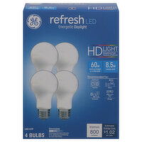 GE Bulbs, Refresh LED, A19, 8.5 Watts, Dimmable