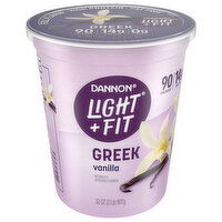 Dannon Yogurt, Fat Free, Greek, Vanilla