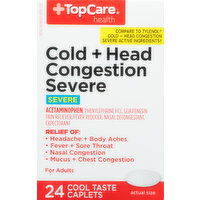 TopCare Cold + Head Congestion Severe, Caplets