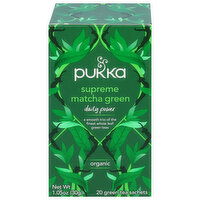 Pukka Green Tea, Organic, Daily Power, Supreme Matcha Green, Sachets - 20 Each 