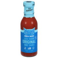 Noble Made BBQ Sauce, Less-Sugar, Original - 13 Ounce 