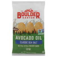 Boulder Canyon Potato Chips Classic Sea Salt, Avocado Oil, Kettle Style - 5.25 Ounce