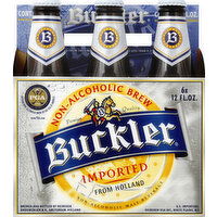 Buckler Malt Beverage, Non-Alcoholic - 6 Each