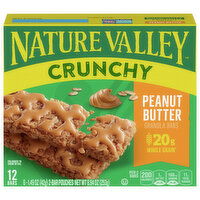 Nature Valley Granola Bars, Peanut Butter, Crunchy - 12 Each 