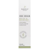 Sagely Naturals CBD Cream, Relief & Recovery - 4 Ounce 