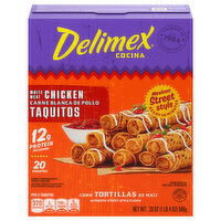 Delimex Taquitos, White Meat Chicken, Corn Tortillas