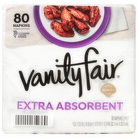 Vanity Fair Napkins, Extra Absorbent, 2-Ply - 80 Each