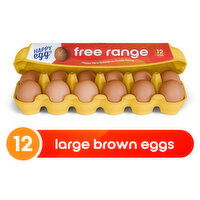 Happy Egg Co. Eggs, Free Range, Large - 12 Each
