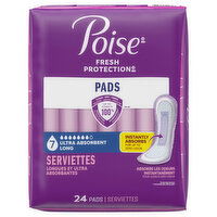 Poise 7 Ultra Absorbent Long Pads - 24 Each