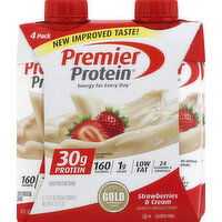 Premier Protein High Protein Shake, Strawberries & Cream, 4 Pack - 4 Each 