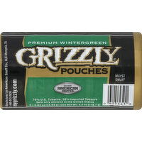 Grizzly Snuff, Moist, Premium Wintergreen, Pouches - 5 Each 