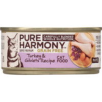 Pure Harmony Cat Food, Grain Free, Turkey & Giblets Recipe, Pate - 5.5 Ounce 