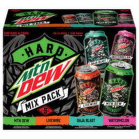 Mtn Dew Malt Beverage, Zero Sugar, Hard, Mix Pack - 12 Each 