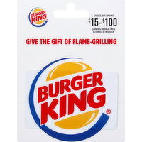 Burger King Gift Card, $15-$100 - 1 Each 