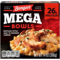 Banquet Banquet Mega Bowls Buffalo-Style Chicken Mac 'N Cheese, 14 Ounce 