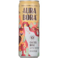 Aura Bora Sparkling Water, Herbal, Cactus Rose - 12 Fluid ounce 