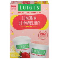 Luigi's Real Italian Ice, Lemon & Strawberry - 6 Each 