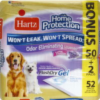 Hartz Dog Pads, Odor Eliminating, Lavender Scent - 52 Each 