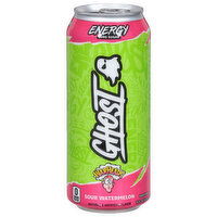 Ghost Energy Drink, Zero Sugar, Sour Watermelon, Warheads - 16 Fluid ounce 