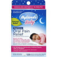 Hyland's Oral Pain Relief, Nighttime, 65 mg, Quick-Dissolving Tablets