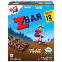 Zbar Energy Snack Bars, Chocolate Brownie, Baked, Whole Grain, Family Pack