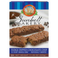 Sunbelt Bakery Granola Bar, Chewy, Chocolate Chip, Fudge Dipped - 10 Each 