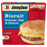 Jimmy Dean Sandwiches, Biscuit, Sausage, Egg & Cheese