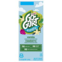 Go-Gurt Yogurt, Low Fat, Vanilla/Raspberry - 8 Each 