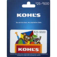 Kohl's Gift Card, $25-$500 - 1 Each 