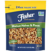 Fisher Walnut Halves & Pieces - 24 Ounce 