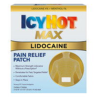 Icy Hot Pain Relief Patch, Lidocaine - 5 Each 