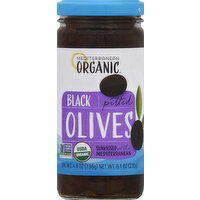 Mediterranean Organic Olives, Black, Pitted - 8.1 Ounce 