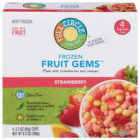 Full Circle Market Fruit Gems, Frozen, Strawberry - 4 Each 