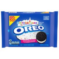 OREO Birthday Cake Chocolate Sandwich Cookies, Family Size, 17 oz