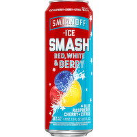 Smirnoff Beer, Smash, Red/White & Berry - 23.5 Fluid Ounce